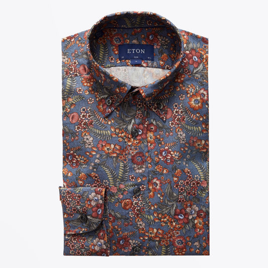 Floral Print Flannel Shirt - Multi
