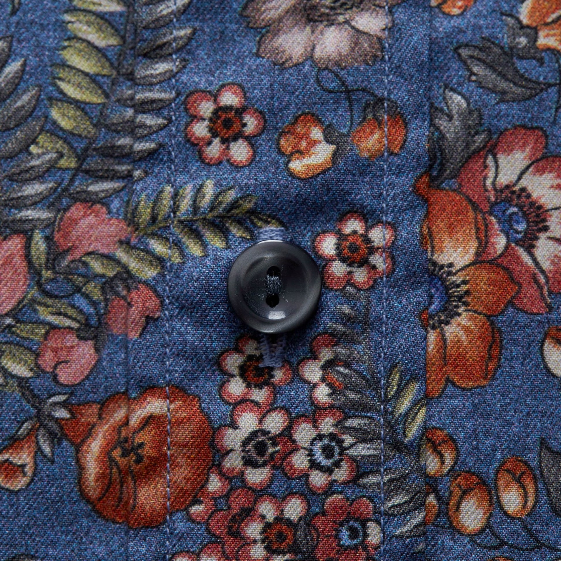 Eton Floral Print Flannel Shirt - Multi