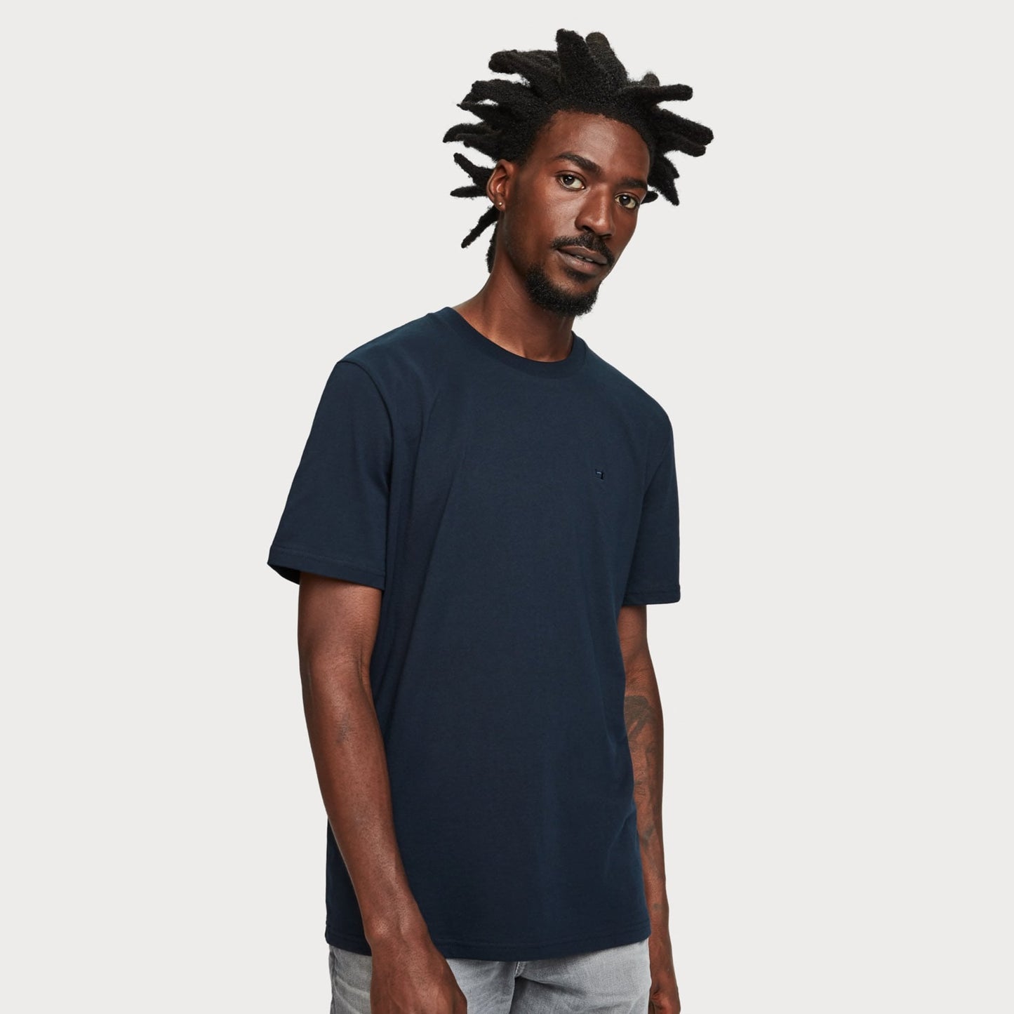 - Cotton T-Shirt - Navy