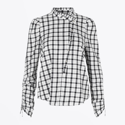 - Checked Shirt - White