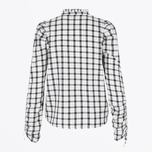 - Checked Shirt - White