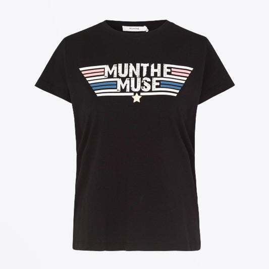 Munthe Print T-Shirt - Black