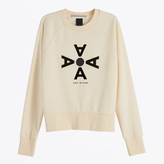 - Crew Neck Artwork Sweater - Off-White