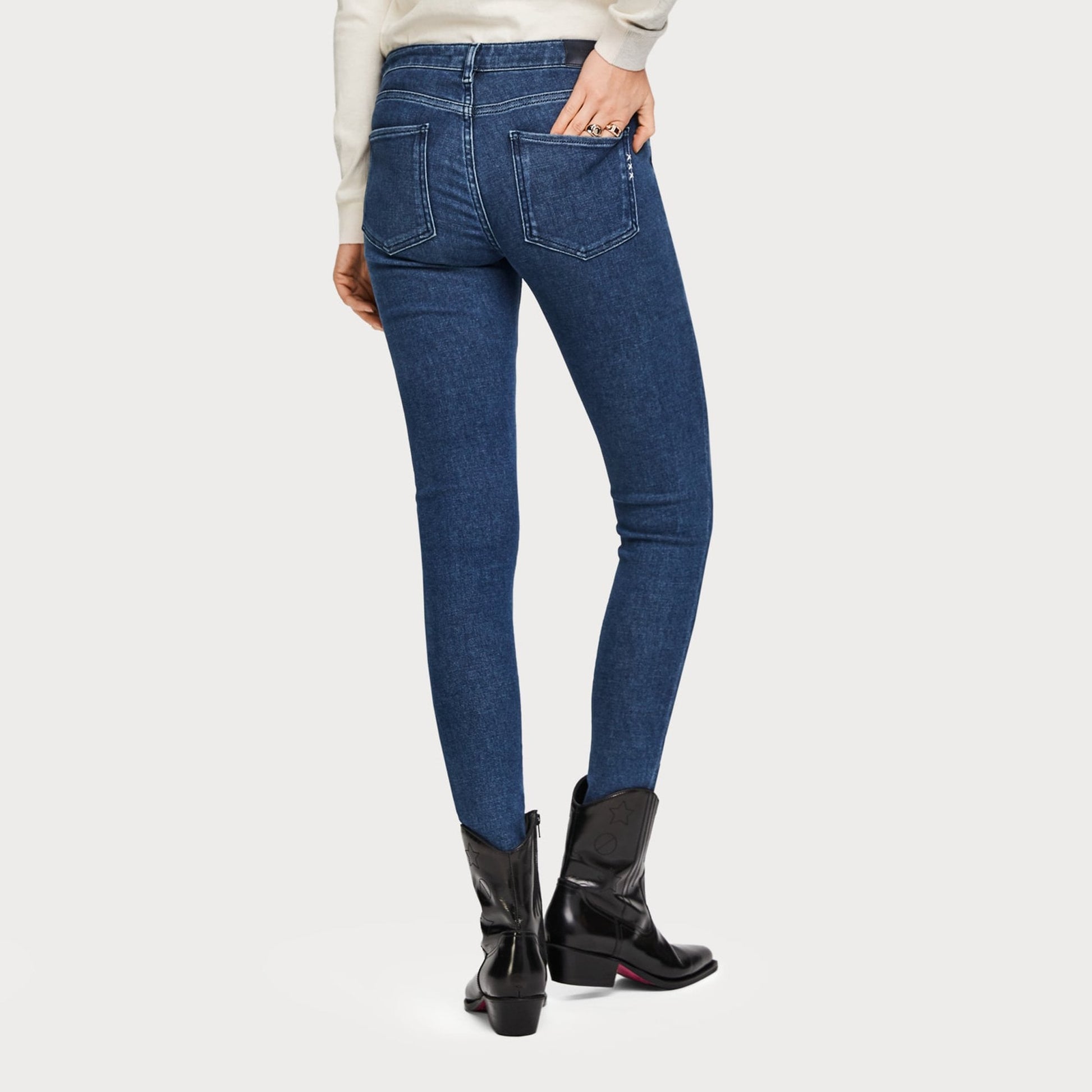 Scotch Mid-Rise Cropped Skinny Jeans - Blue