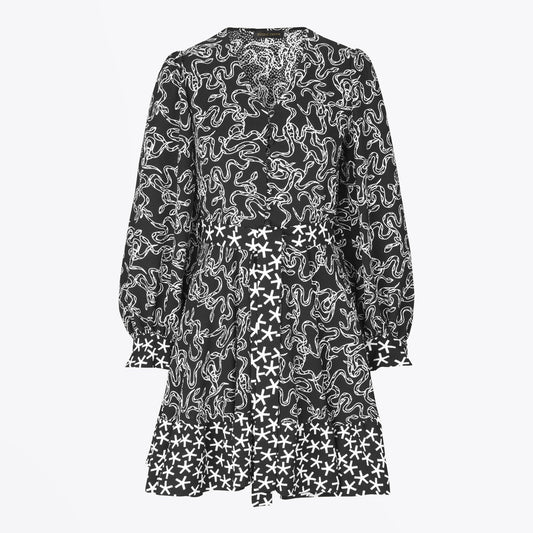 - Farrow Short Structured Dress - Black