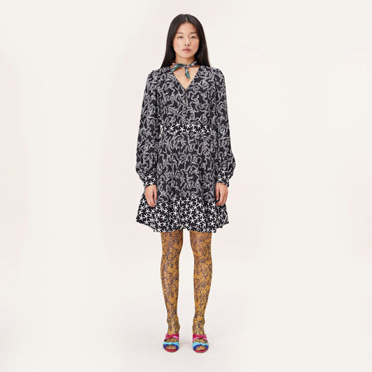 - Farrow Short Structured Dress - Black