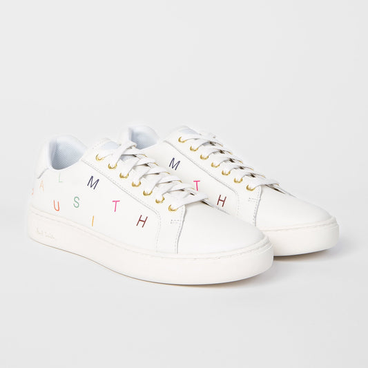 Leather Embossed 'Letters' Trainers - White