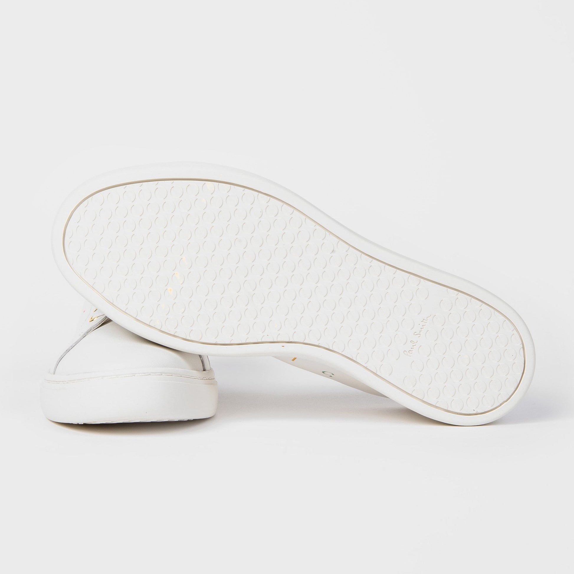 Paul - Leather Embossed 'Letters' Trainers - White