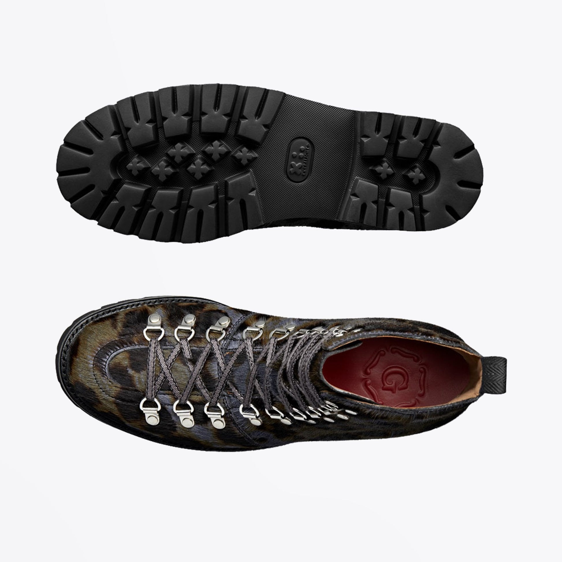 Grenson Nanette - Pony Hide Printed Boot - Grey Leopard