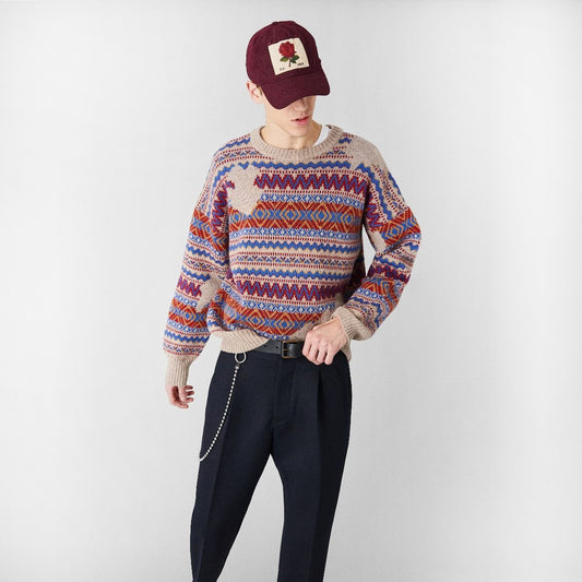 - Classic Rose Patch Cap - Burgundy