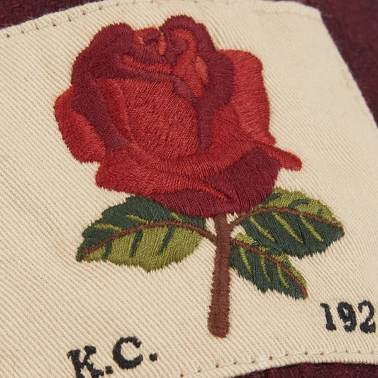 - Classic Rose Patch Cap - Burgundy