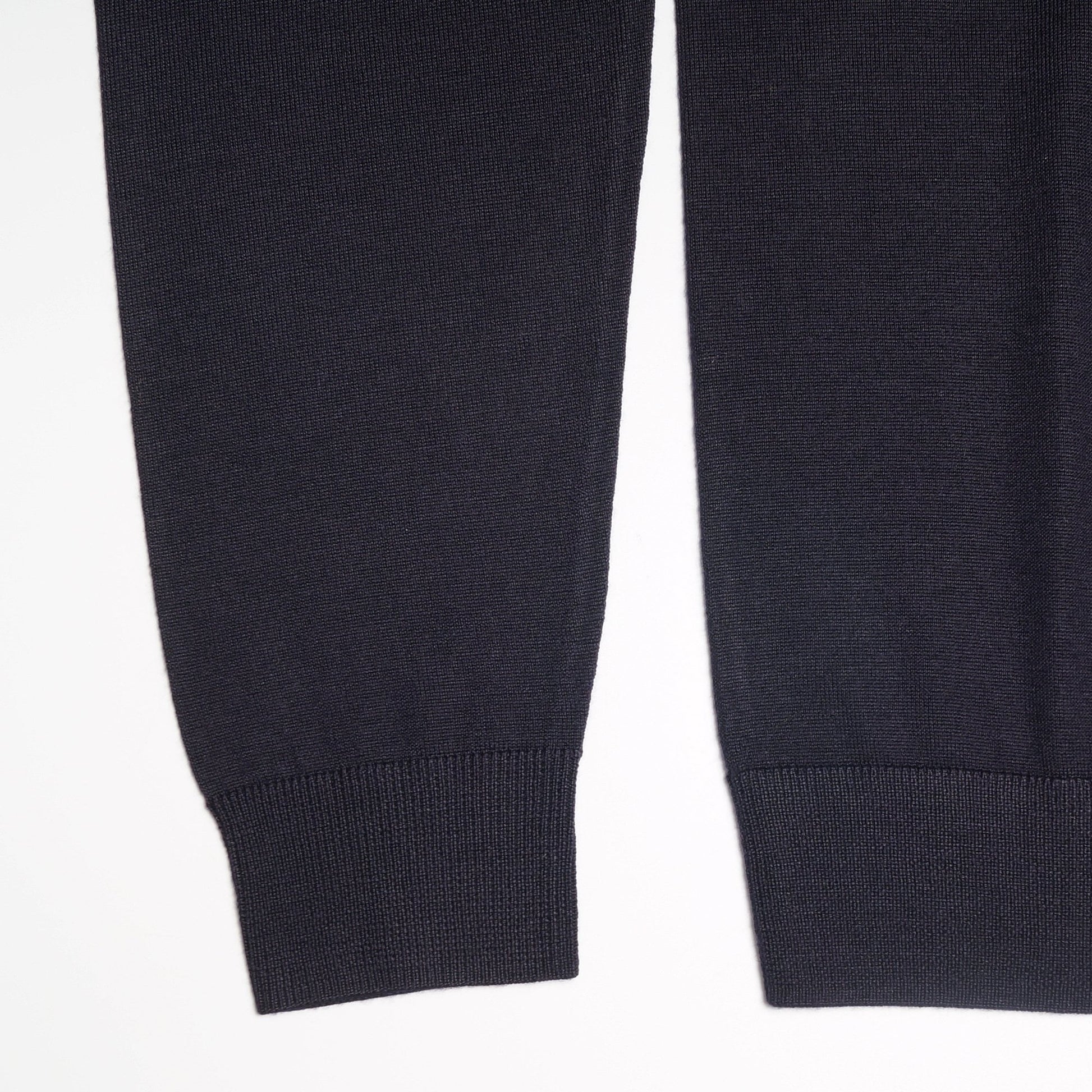Paul Merino Wool Long-Sleeve Polo Shirt - Navy