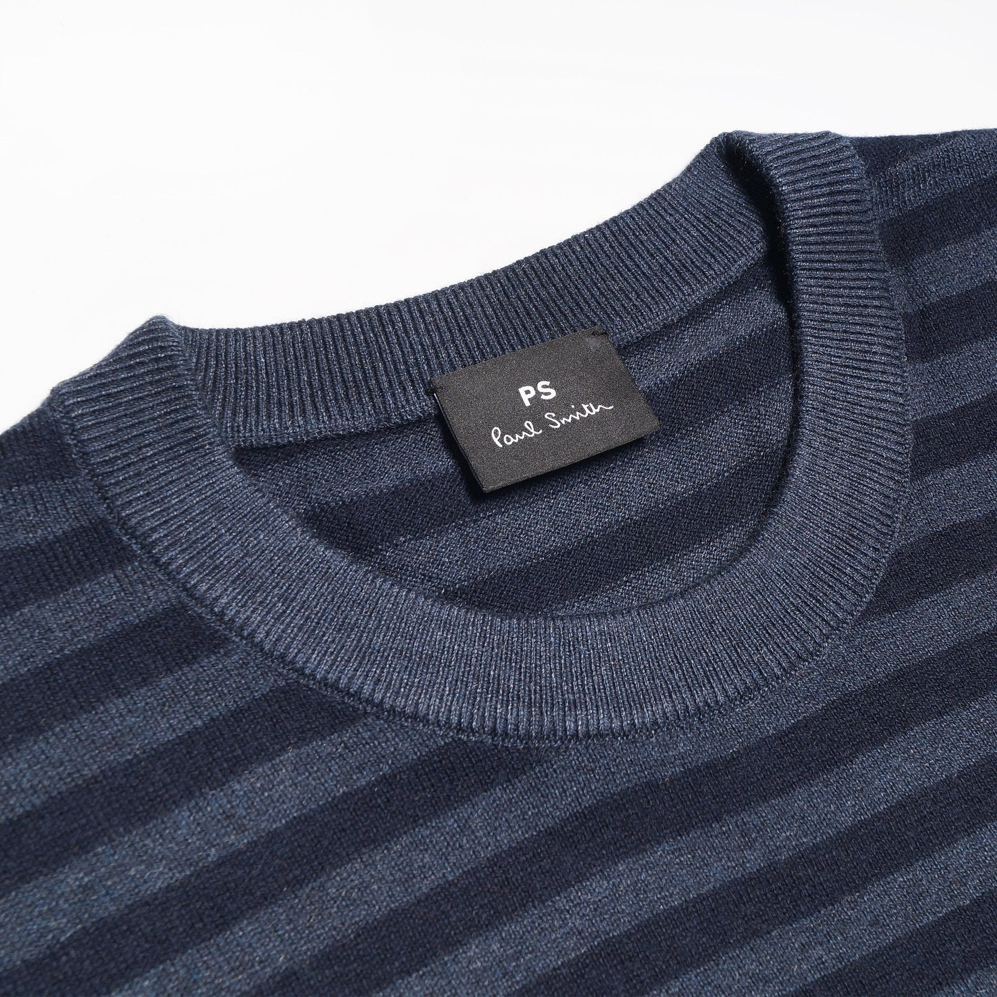 - Stripe Crew Neck Pullover - Blue