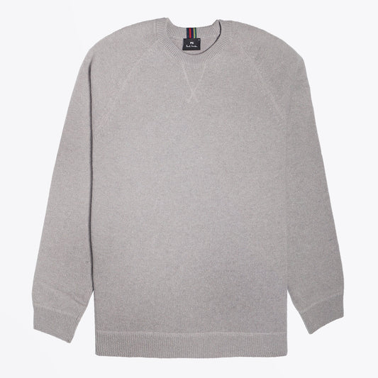 - Wool Crew Neck Pullover - Grey