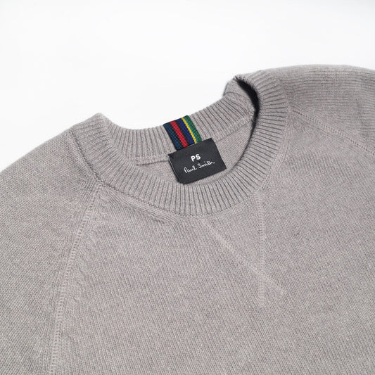 - Wool Crew Neck Pullover - Grey
