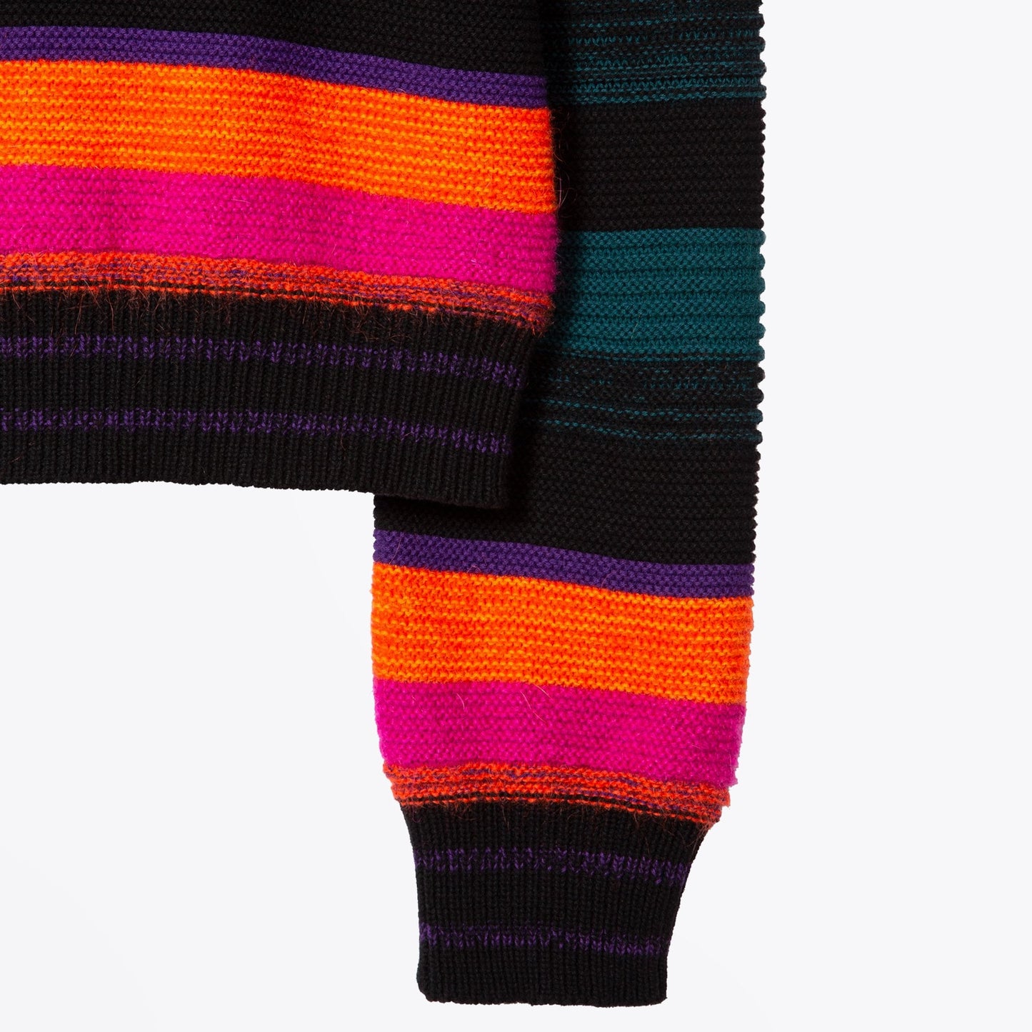 - Stripe Ribbed Wool-Blend Sweater - Multi