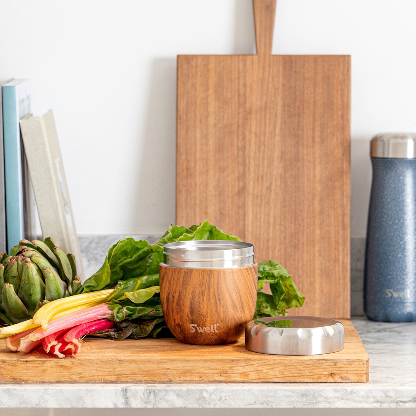 - Teakwood Eats Food Bowl 21.5oz - Brown