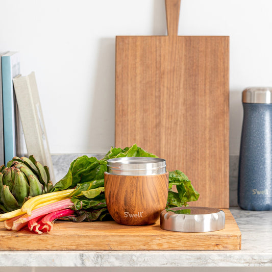 - Teakwood Eats Food Bowl 21.5oz - Brown