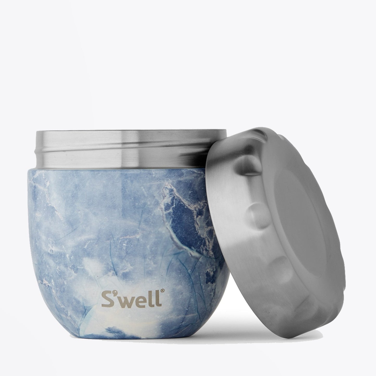 - Blue Granite Eats Food Bowl 21.5oz - White