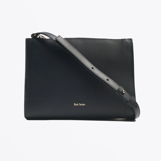 Leather Cross-Body Bag - Black