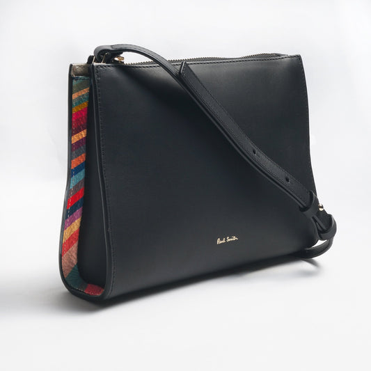 Leather Cross-Body Bag - Black