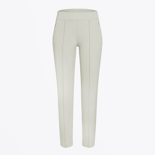 - Rubia - Slim Fit Stretch Trousers - Cream