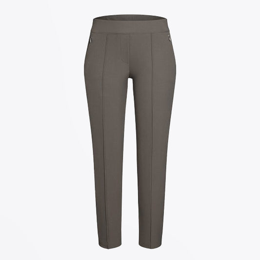- Rubia - Slim Fit Stretch Trousers - Taupe