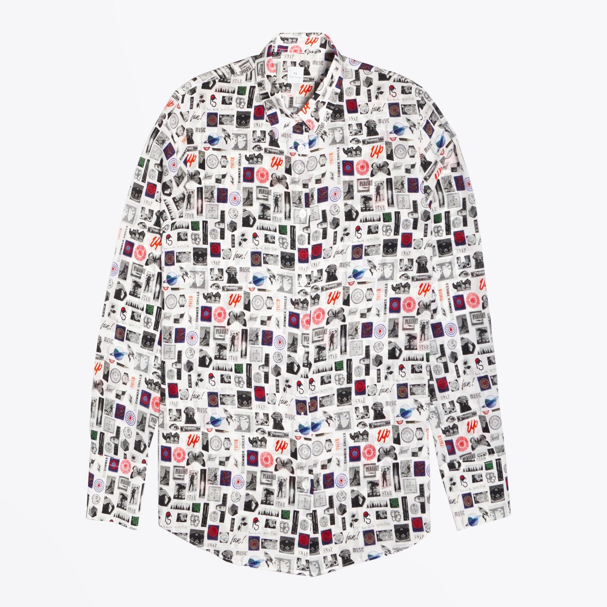 Paul Motif Printed Shirt - White/Multi