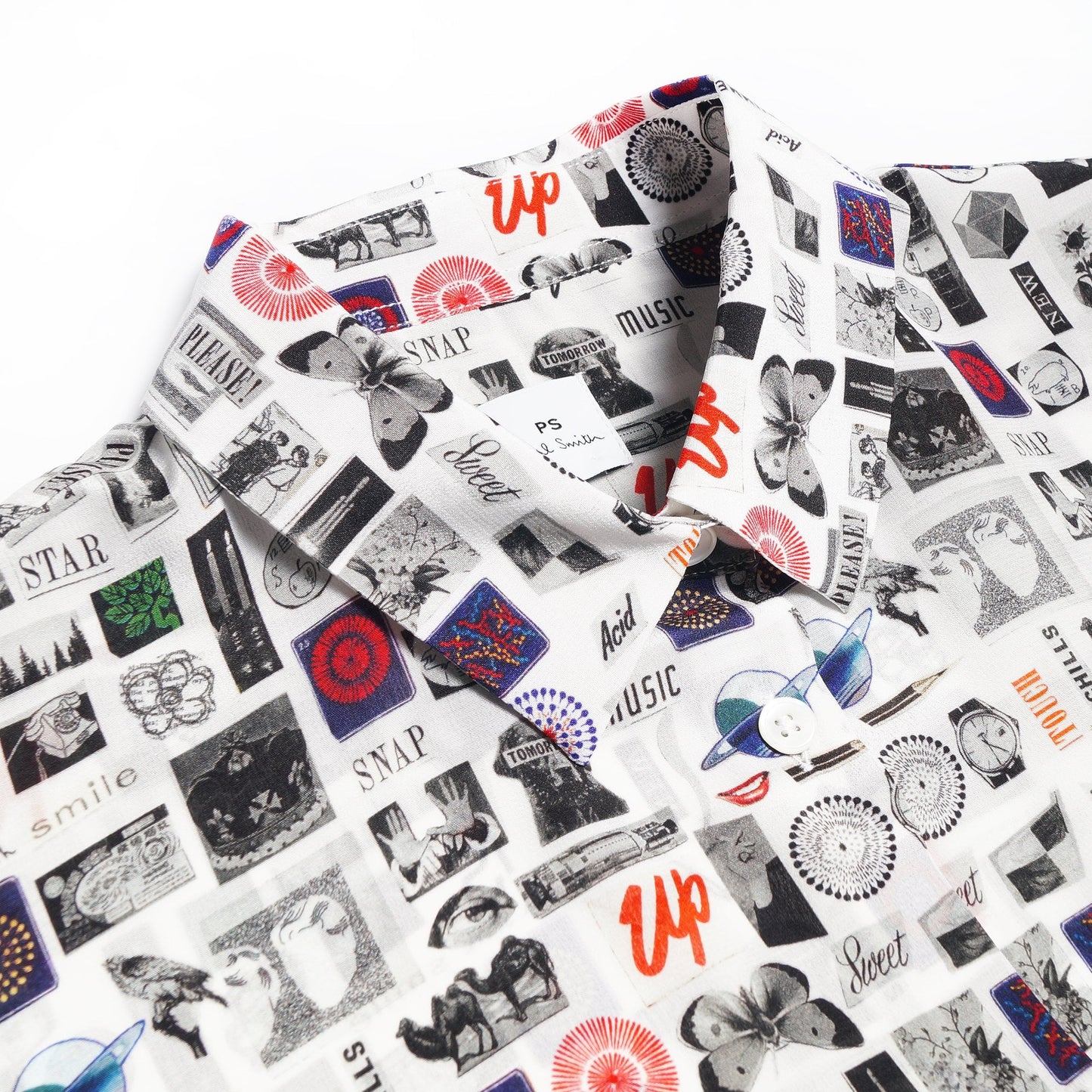 Motif Printed Shirt - White/Multi