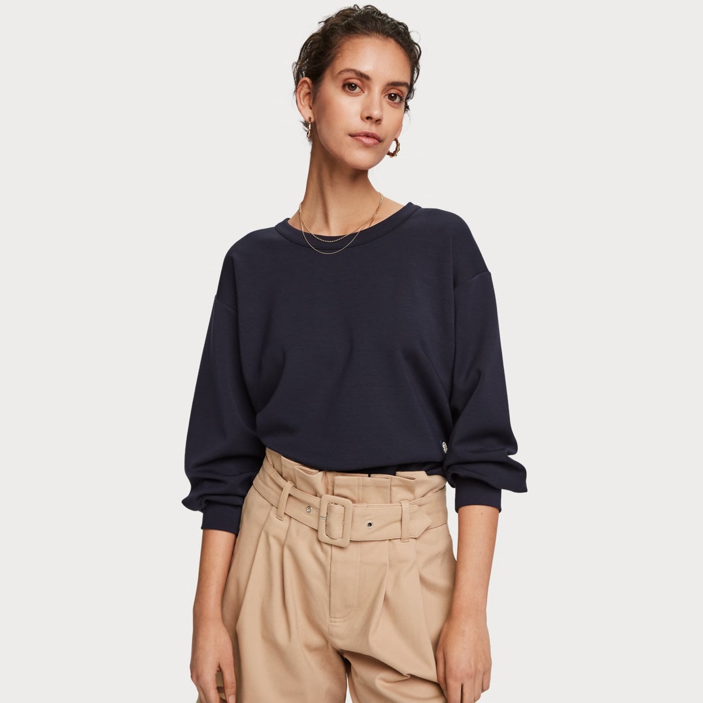 - Crew-Neck Sweater - Navy