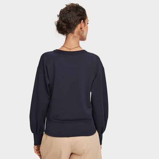 - Crew-Neck Sweater - Navy