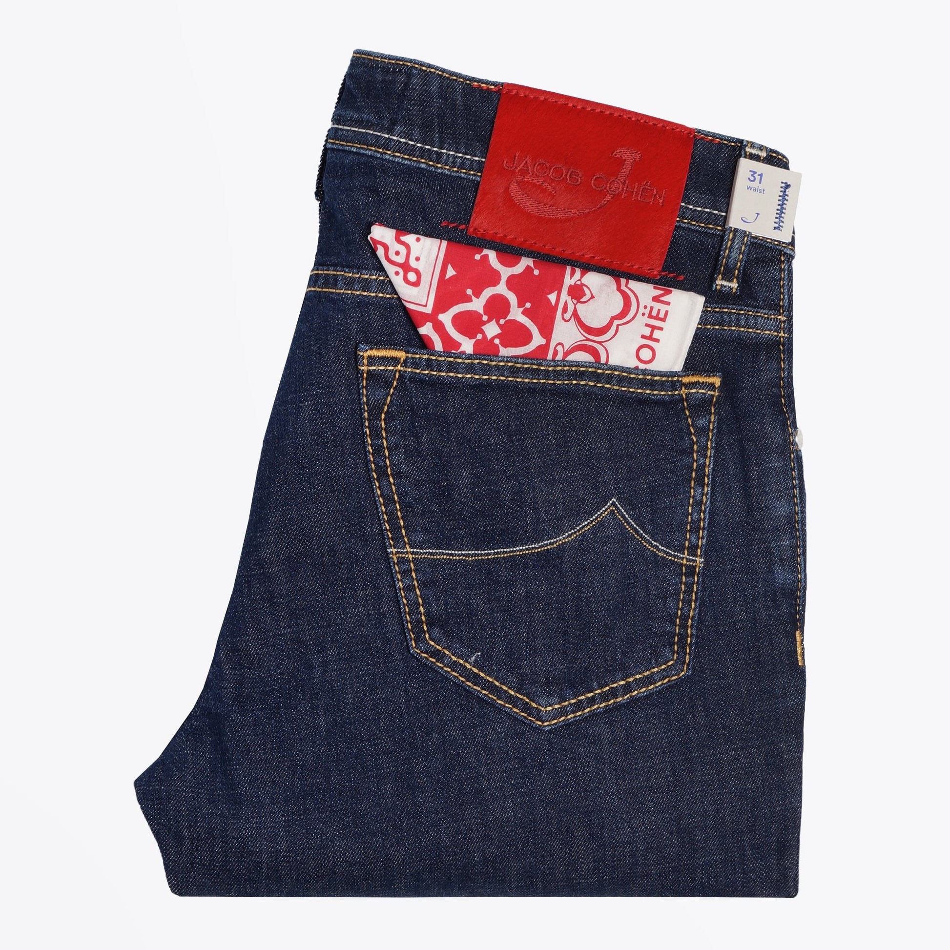 Jacob J688 Mid-Rise Comfort Jeans - Dark Blue