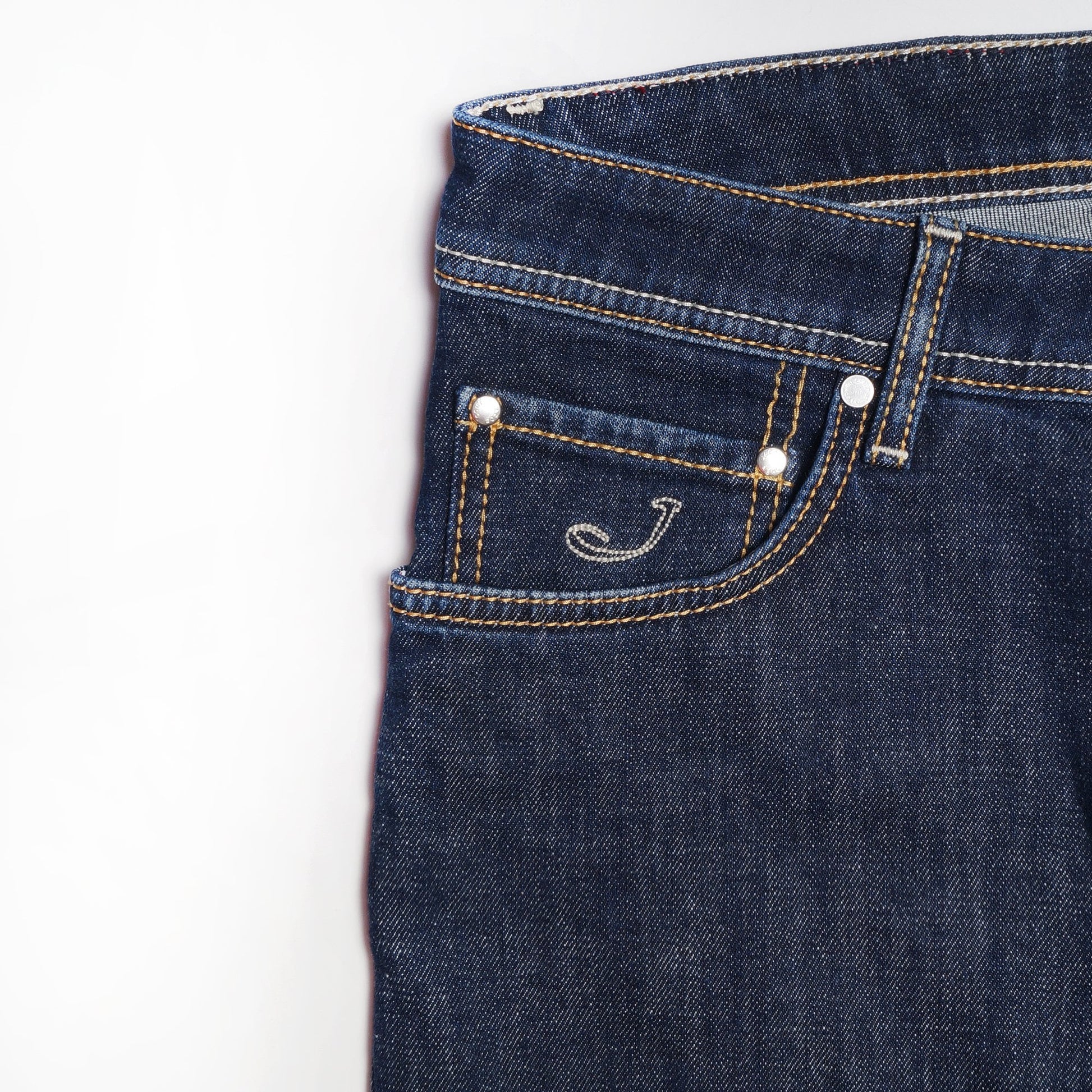Jacob J688 Mid-Rise Comfort Jeans - Dark Blue