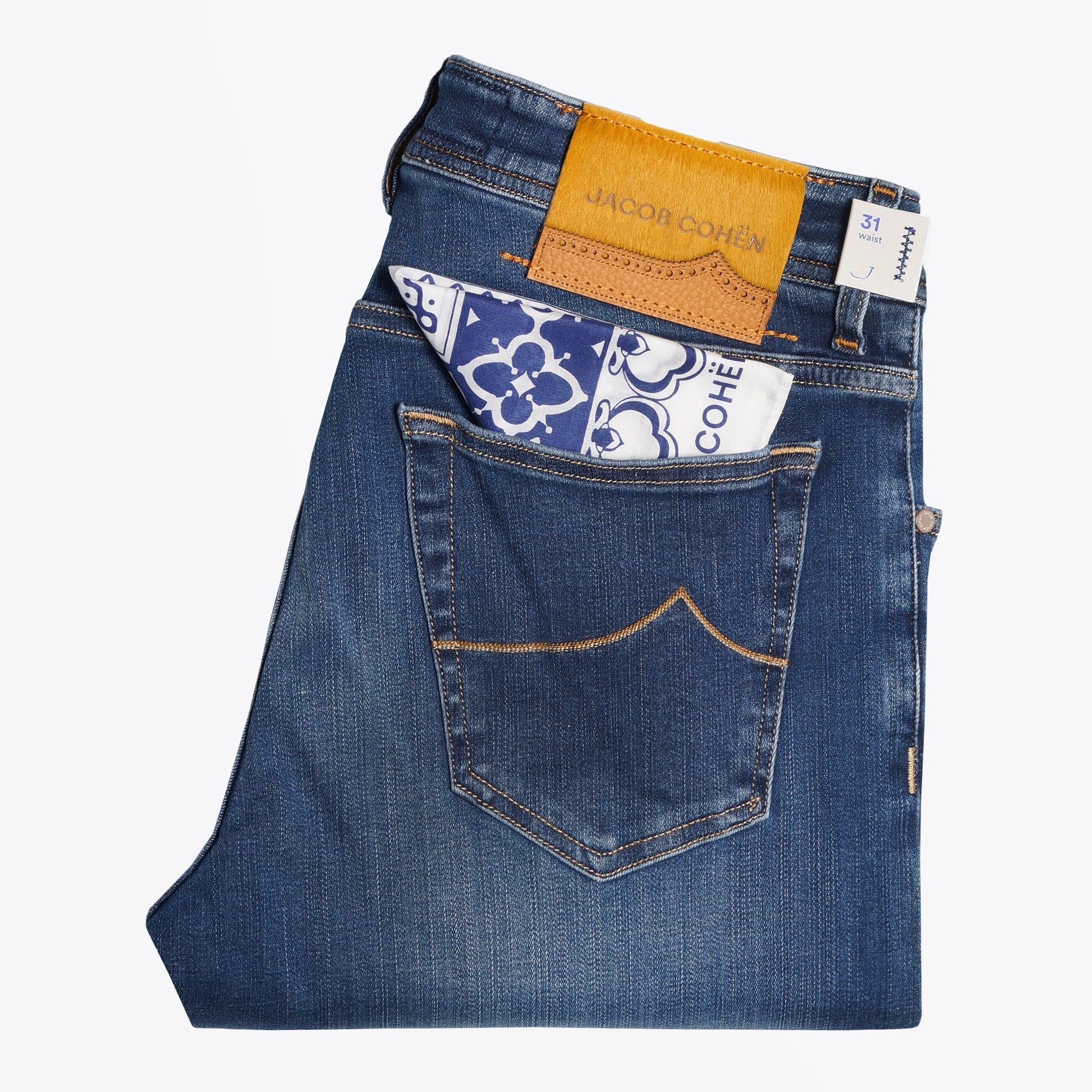 Jacob J688 Mid-Rise Comfort Jeans - Mid-Blue