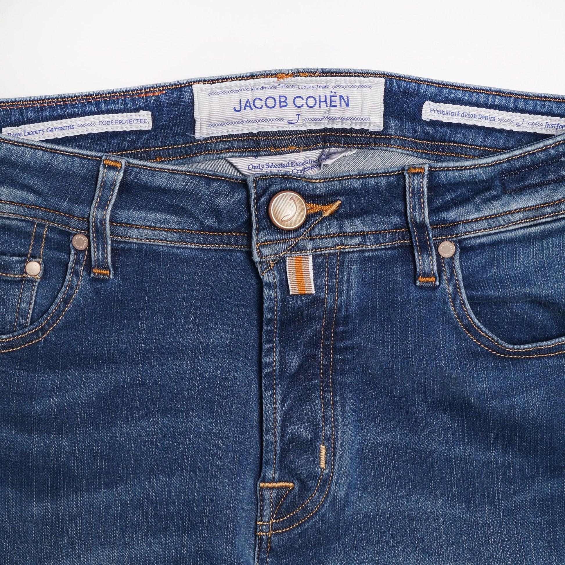 Jacob J688 Mid-Rise Comfort Jeans - Mid-Blue