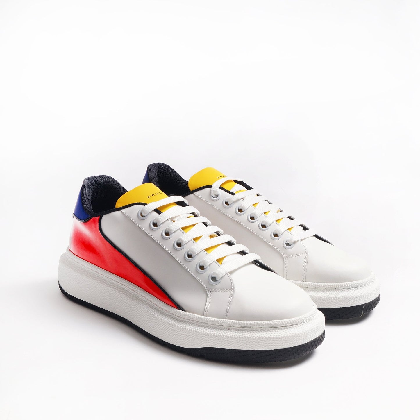 - 'Leyton' Colour Block Trainers - White/Multi