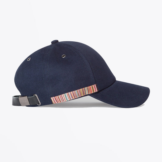 - Signature Stripe Baseball Cap - Navy