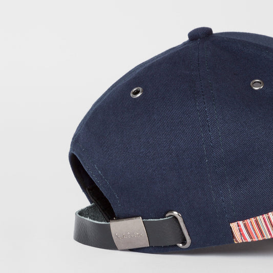 - Signature Stripe Baseball Cap - Navy