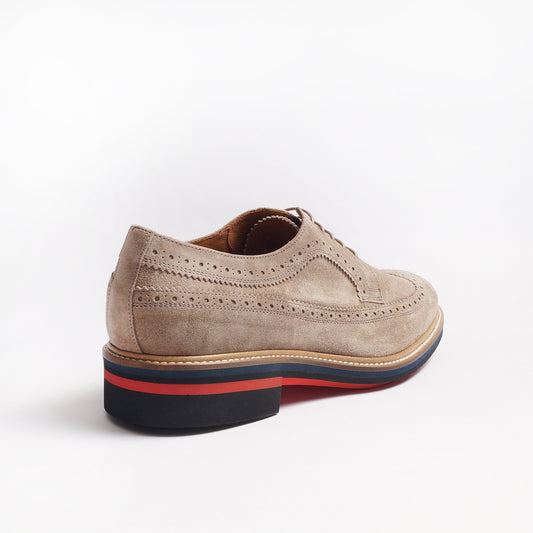 - Suede 'Chase' Brogues - Beige