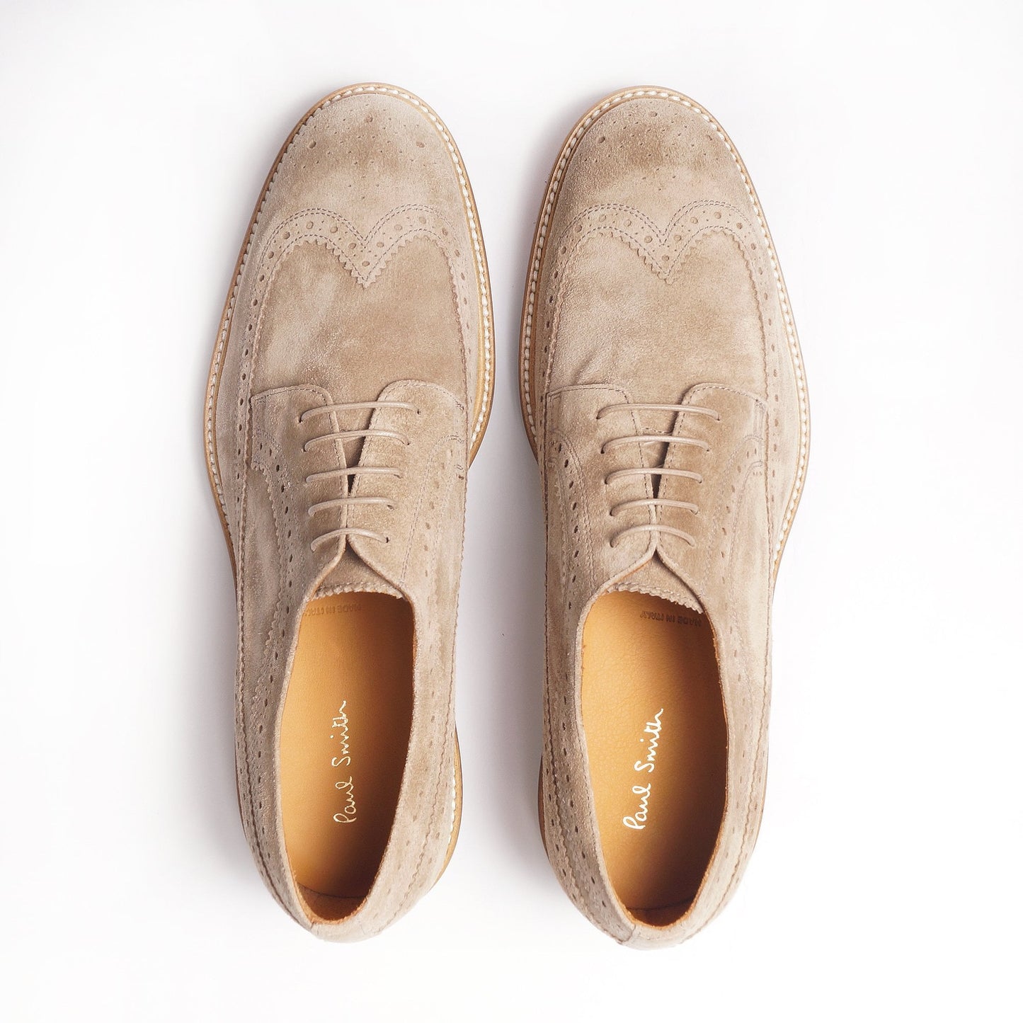 - Suede 'Chase' Brogues - Beige