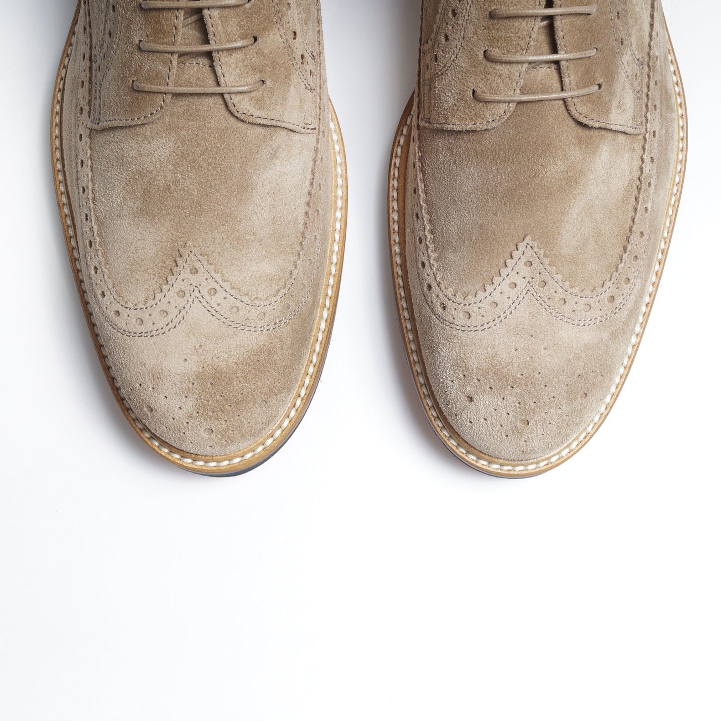 - Suede 'Chase' Brogues - Beige