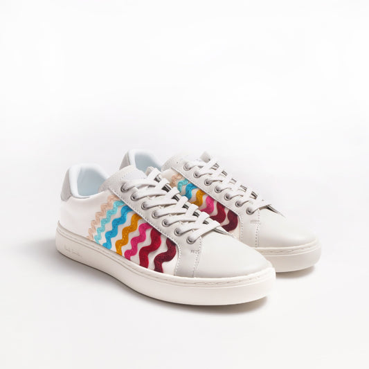 Leather 'Lapin' Ribbon Trainers - White