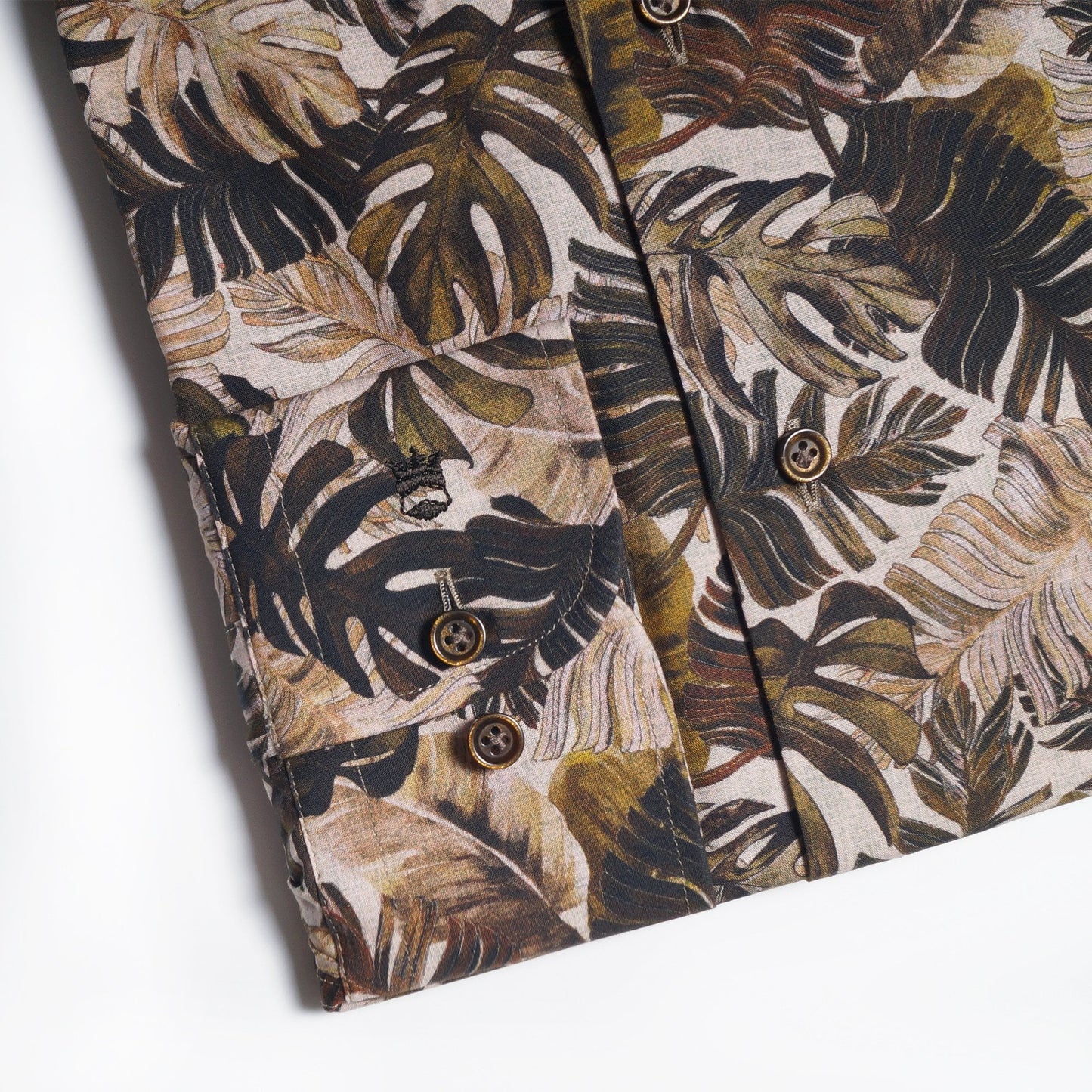 - Palm Leaf Print Shirt - Green