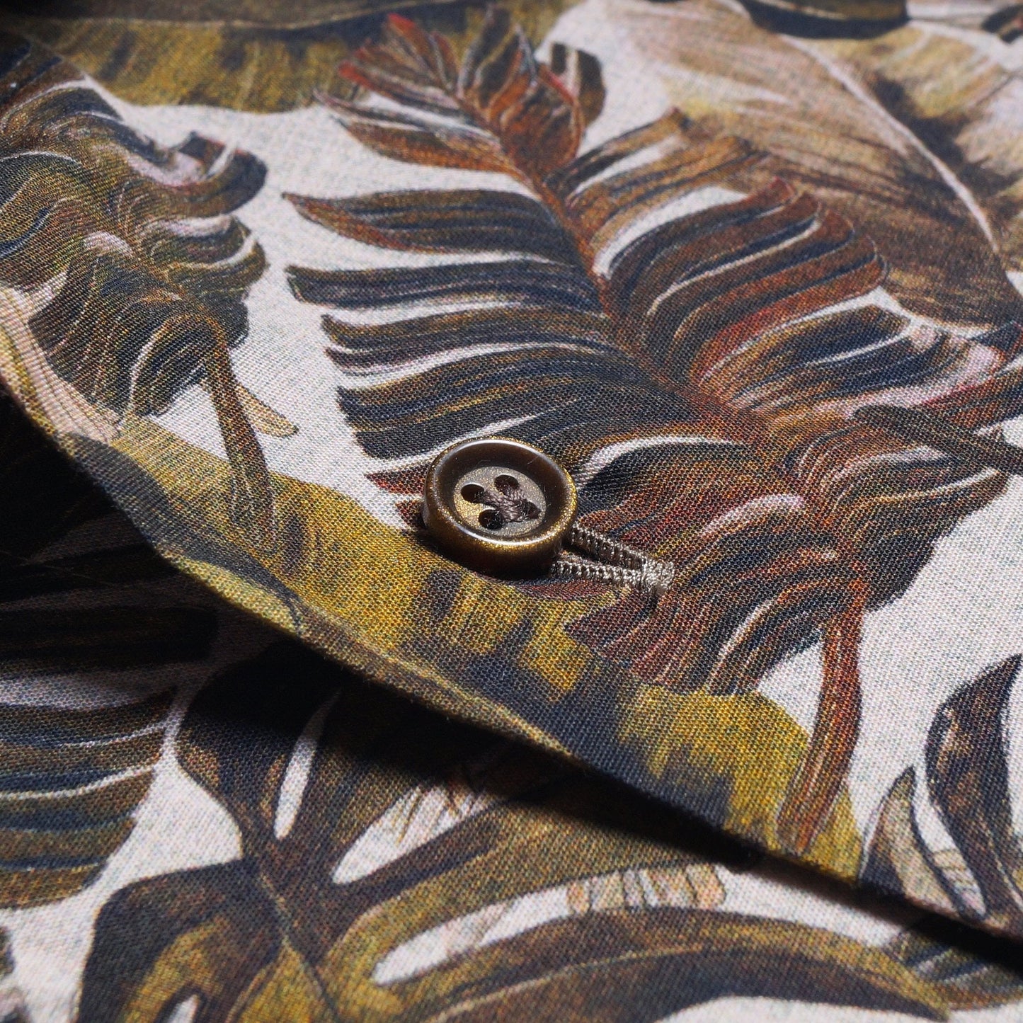 - Palm Leaf Print Shirt - Green