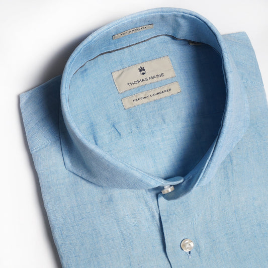 Lightweight Linen Shirt - Blue