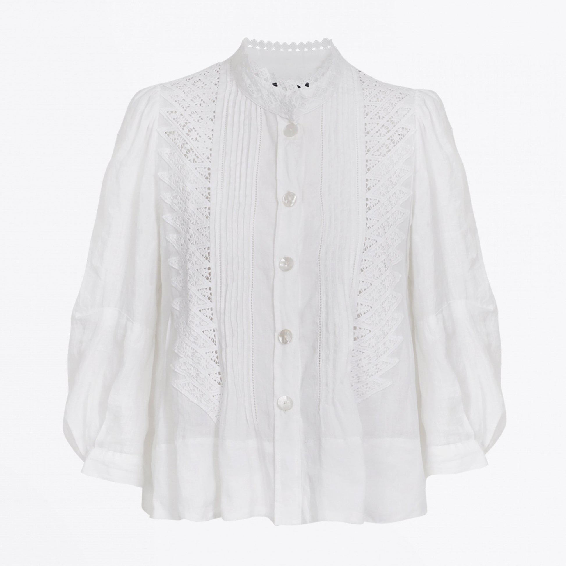 HIGH Intricate - Lace Swing Shirt - White