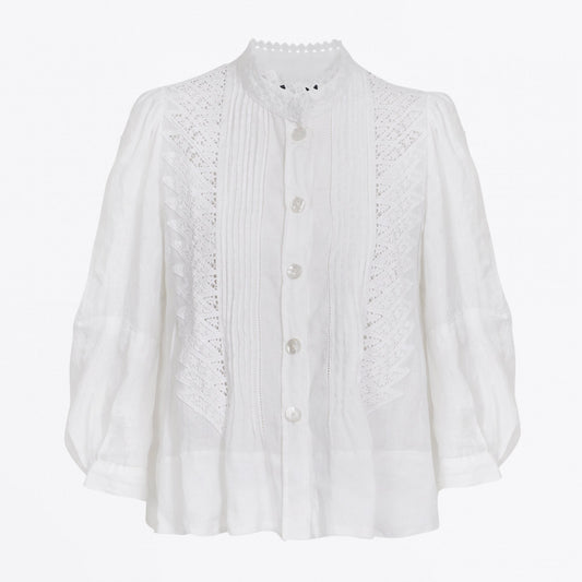 Intricate - Lace Swing Shirt - White