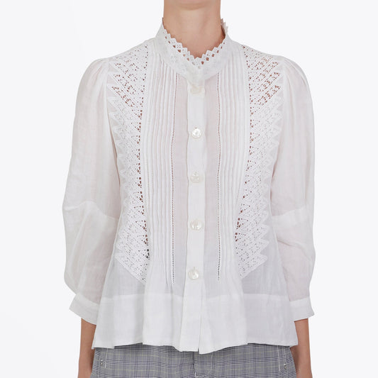 Intricate - Lace Swing Shirt - White