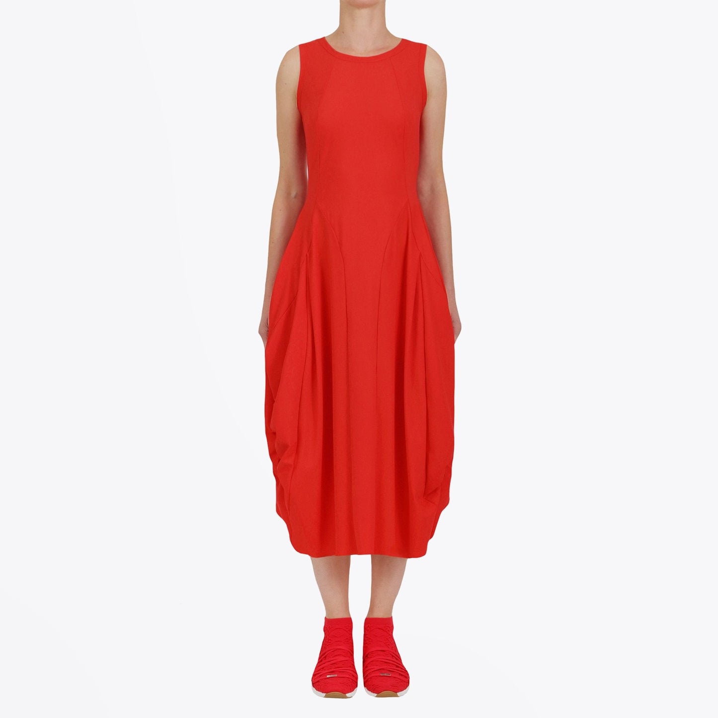 - At Length - Sensitive�� Midi Balloon Dress - Red