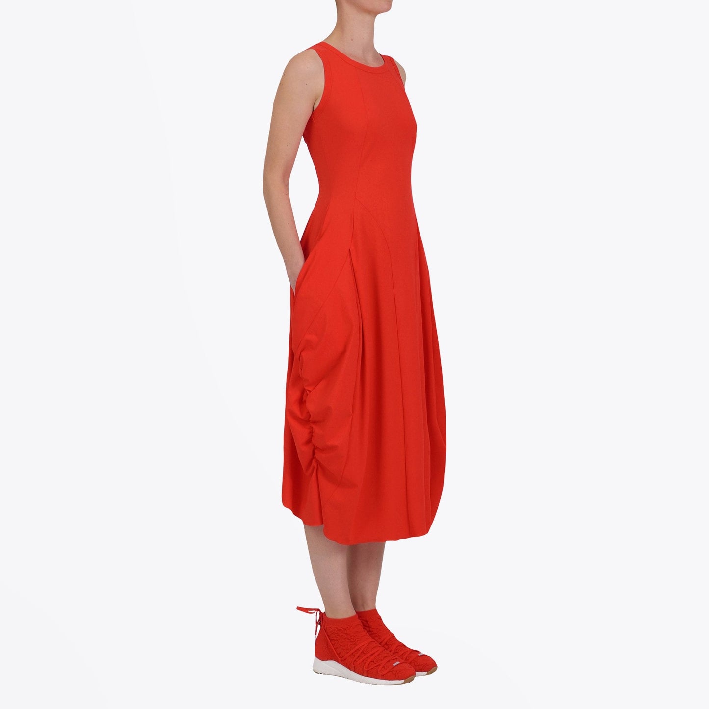 - At Length - Sensitive�� Midi Balloon Dress - Red